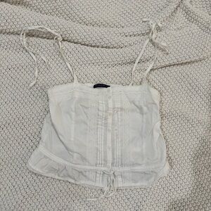 Brandy Melville Cream Lace Button-Up Cami